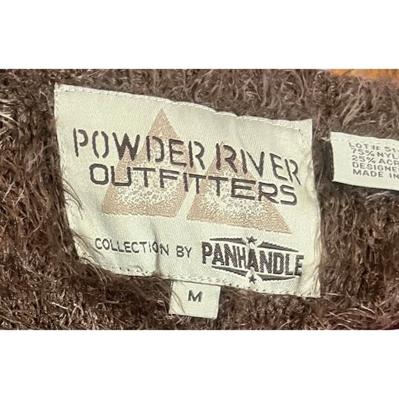 Powder River Outfitters Southwest Design Sweater With Fringe Size M - Picture 5 of 5